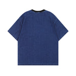 콘트라스트 패치 데님 반팔