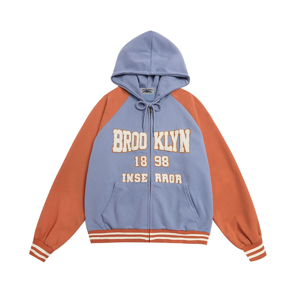 Contrast color lettering versatile jacket