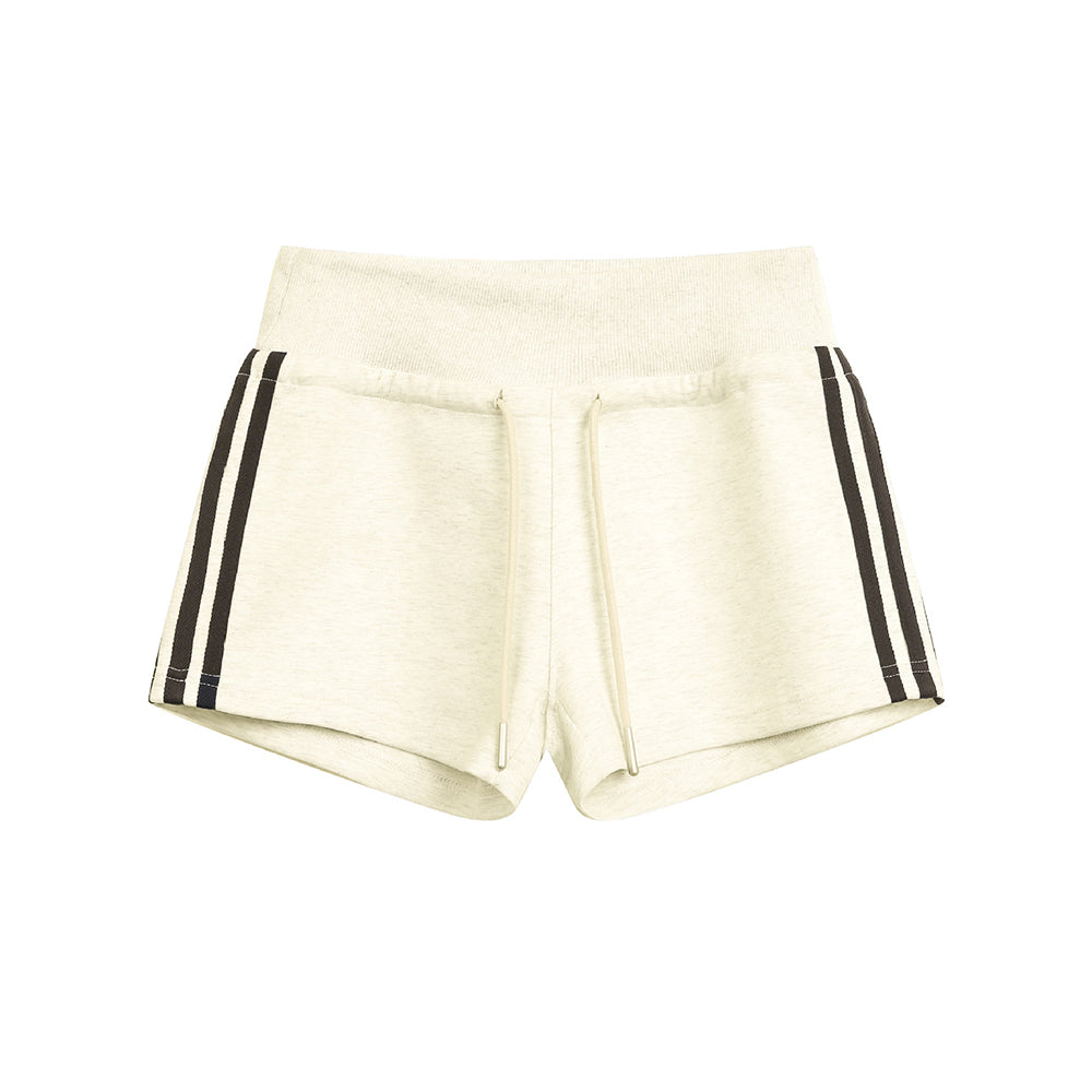 Retro Striped High Waist Shorts
