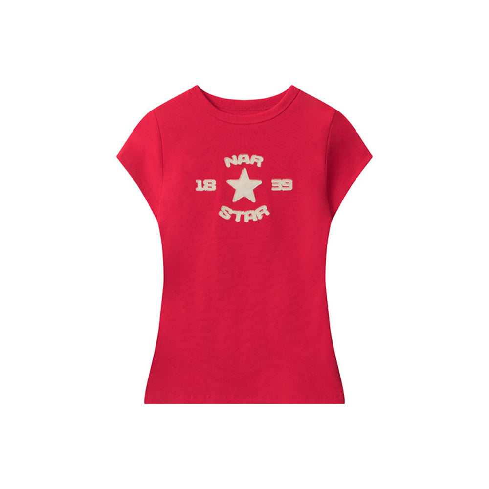 Short round neck short sleeves