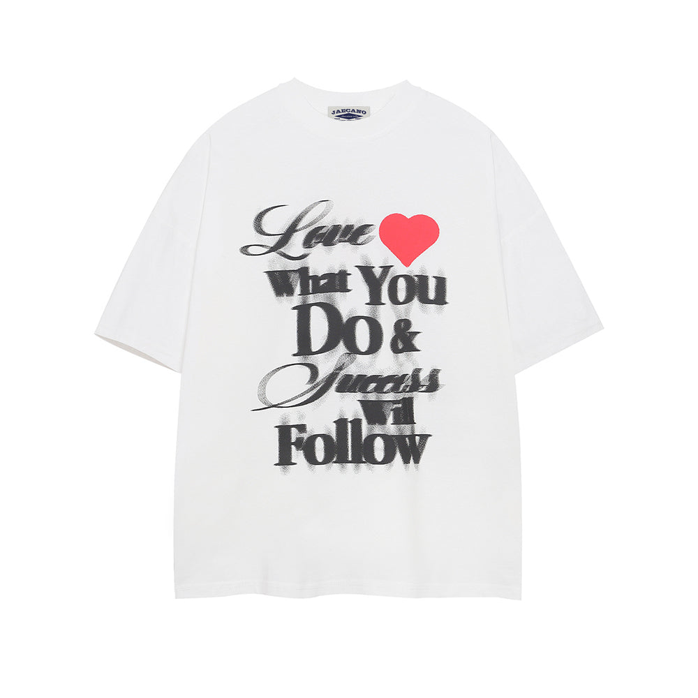 라운드넥 하트 반팔