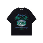 레트로 레터 프린트 반소매