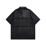 Stitched washed polo short sleeves