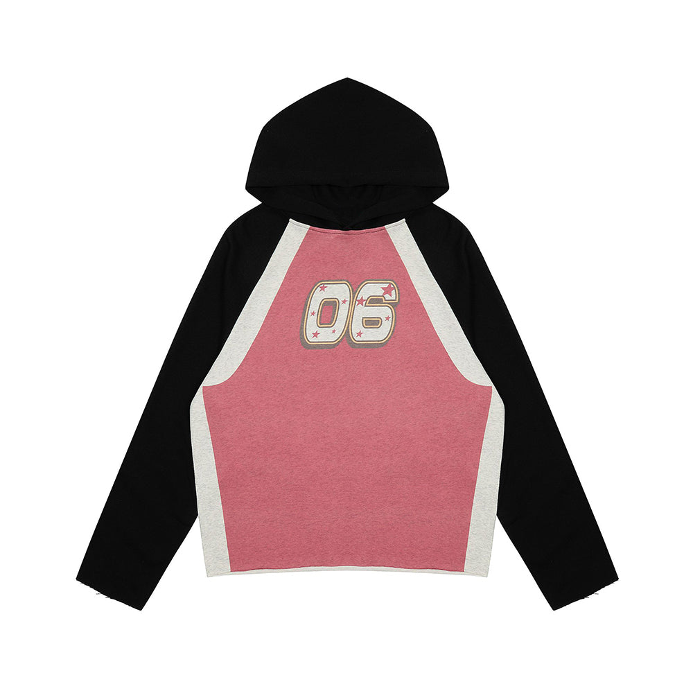 撞色拼接套頭衛衣