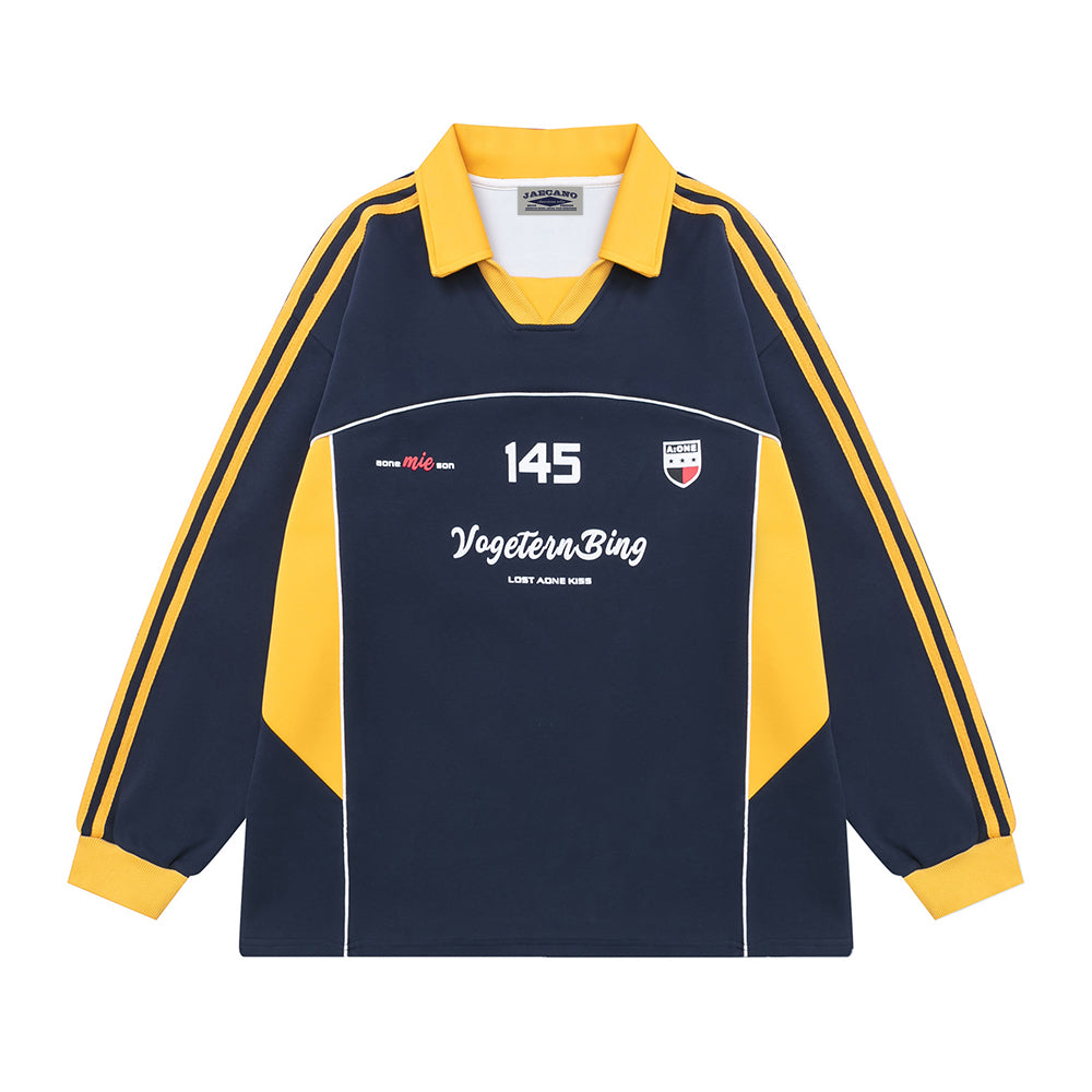 翻領寬鬆套頭衛衣