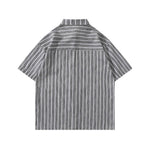 Striped short-sleeved shirt