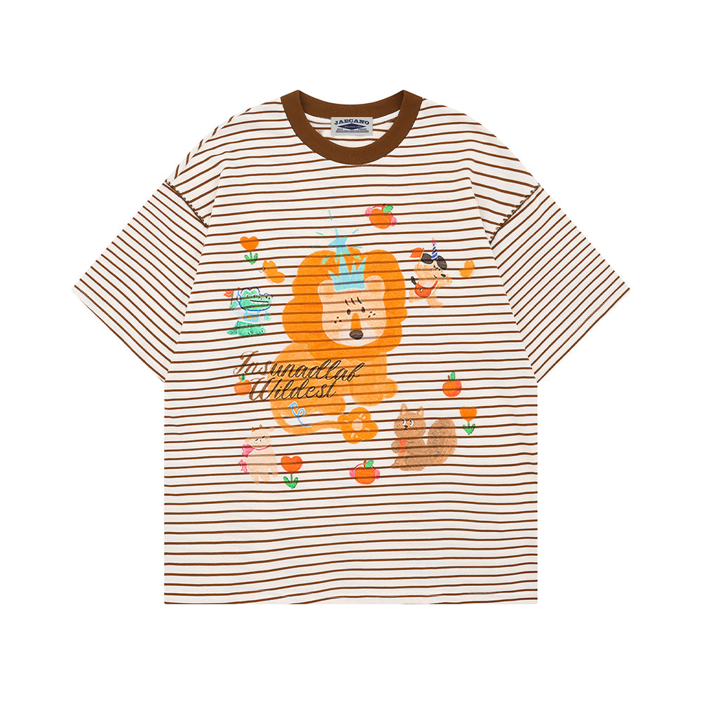 그래피티 스트라이프 반팔