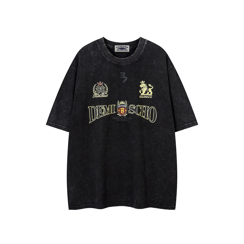 워시드 레터 반팔