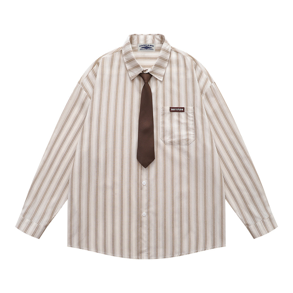 Simple Striped Long Sleeve Shirt