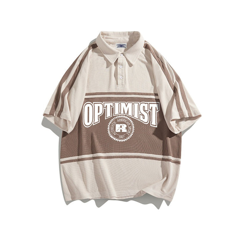 American retro letter print short sleeves