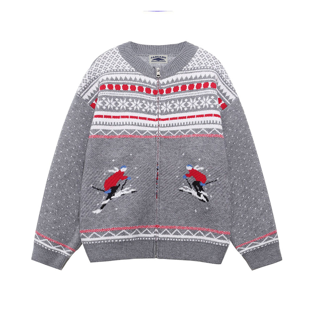 Polka Dot Ski Cardigan