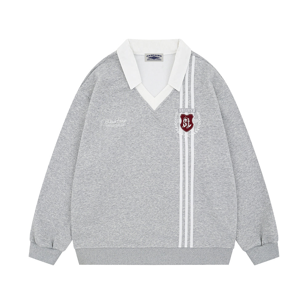 假兩件學院風衛衣