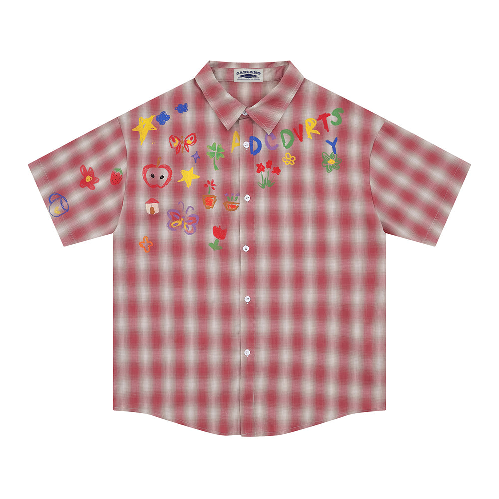 vintage plaid short sleeve shirt