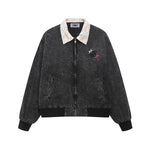 embroidered contrast jacket