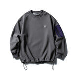 Fleece-lined crew neck pullover sweatshirt
