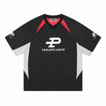 레트로 스포츠 콘트라스트 반팔