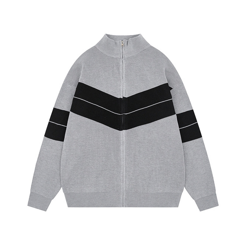 半高領開衫毛衣