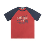 컬러블록 프린트 반팔