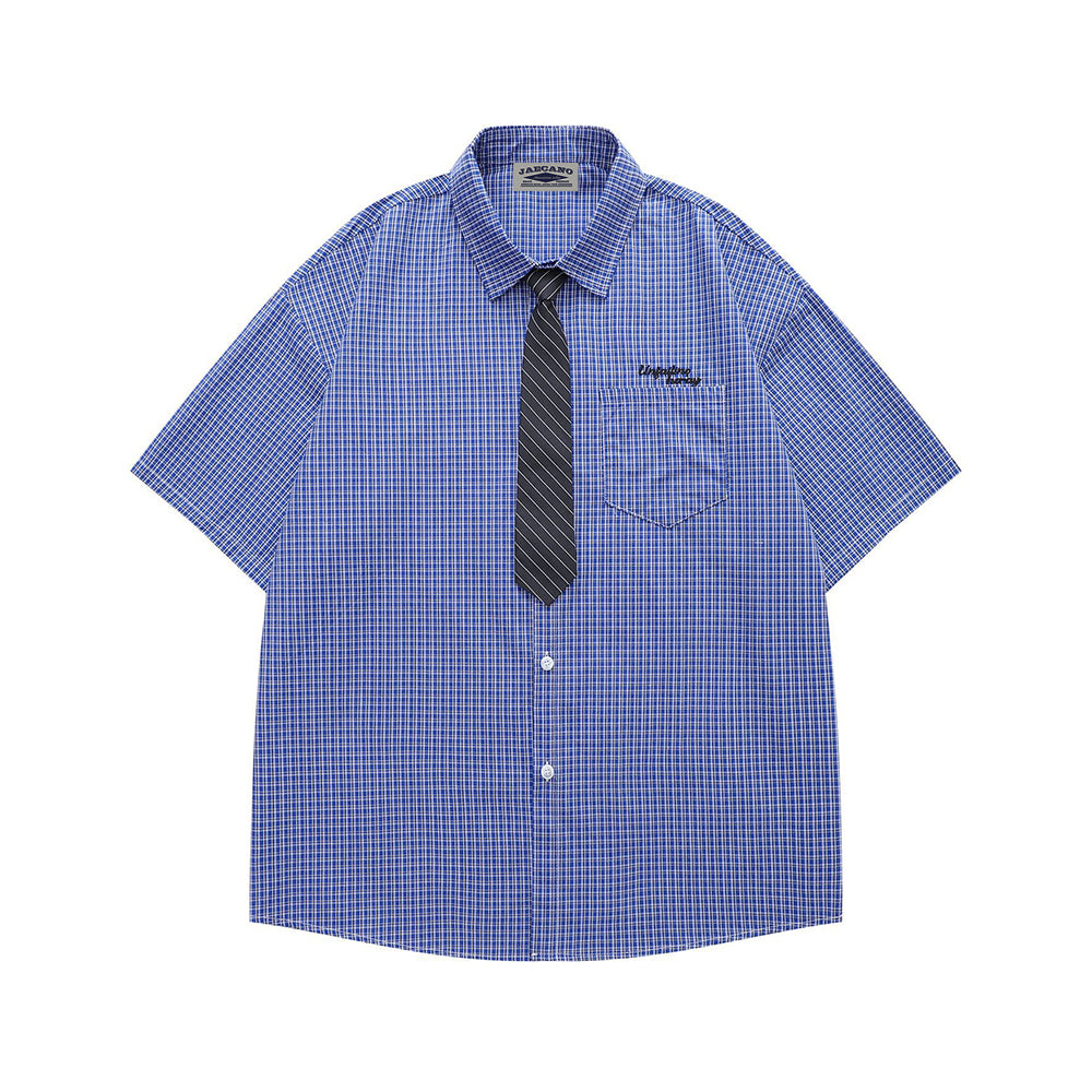 vintage plaid short sleeve shirt