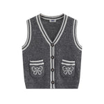 retro simple cardigan vest