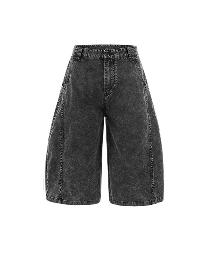 Distressed cropped trousers