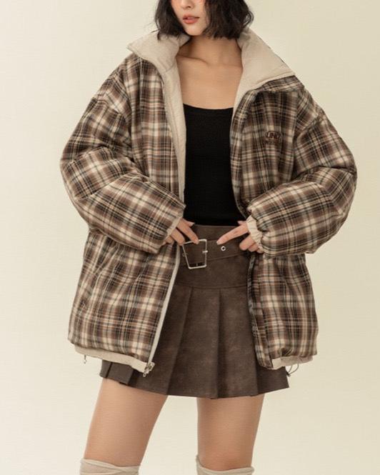 Retro reversible cotton jacket