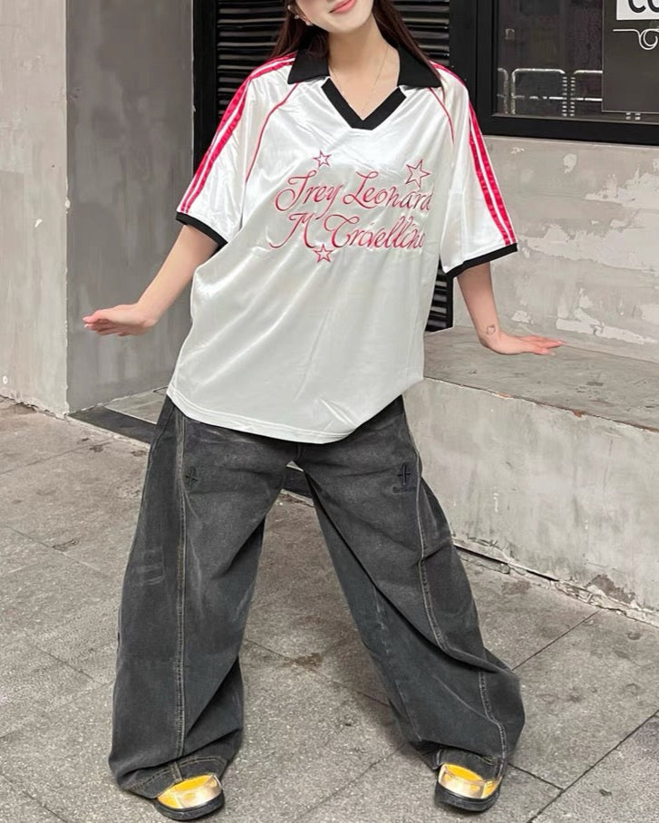 Retro sports short sleeves