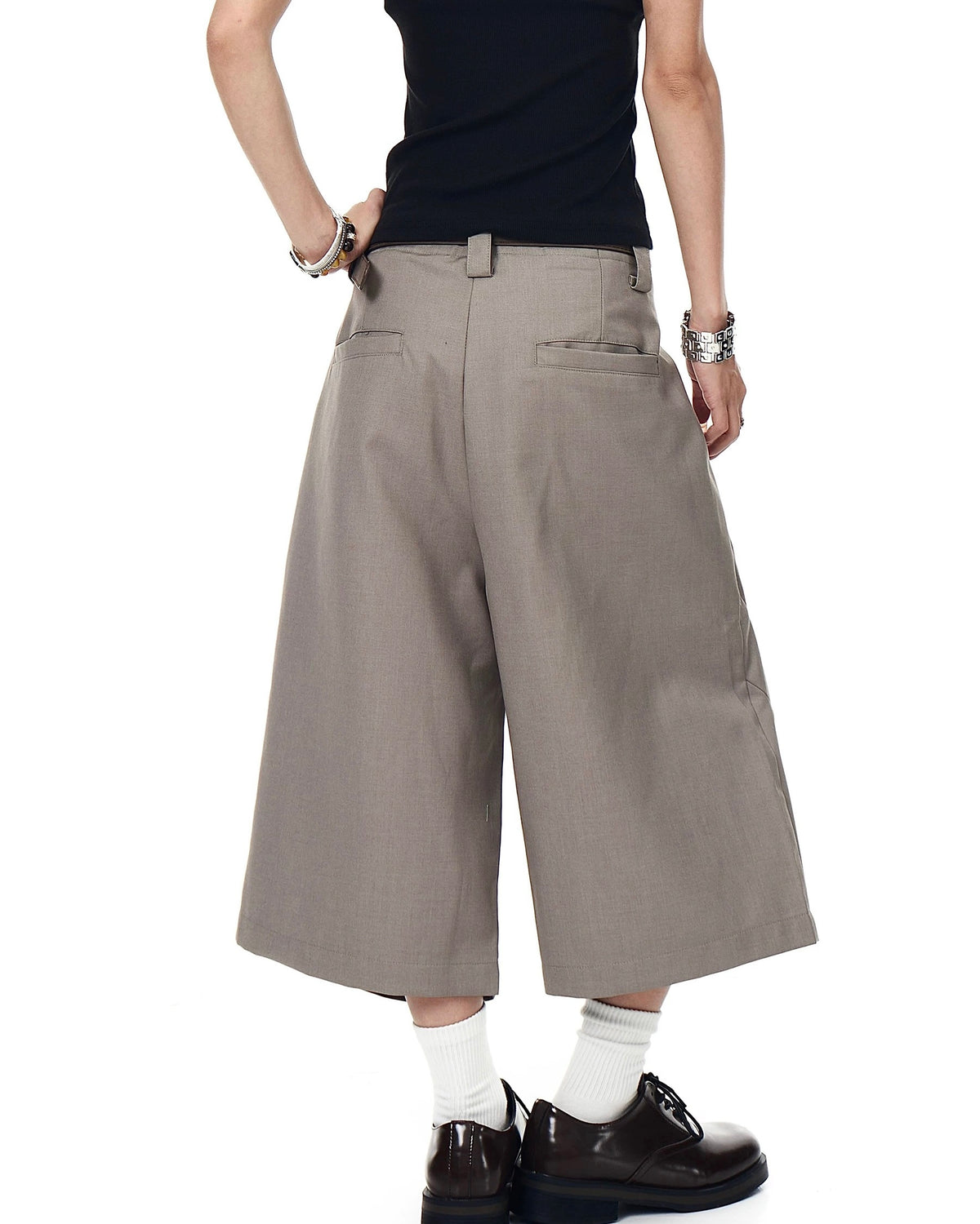 休閑直筒七分褲