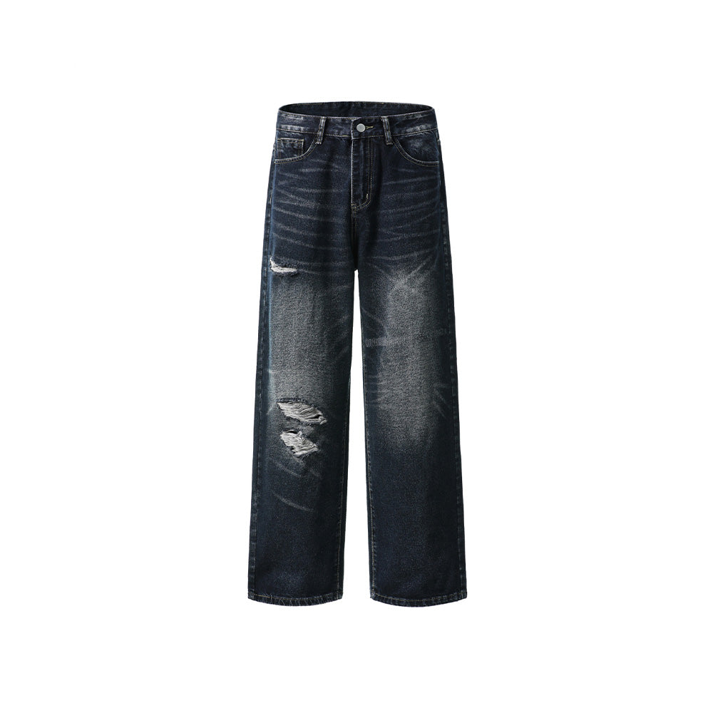 破洞設計感牛仔褲