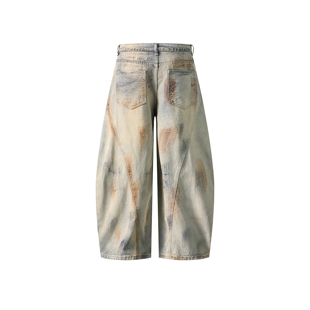 水洗做舊牛仔褲