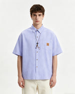 striped short-sleeved shirt