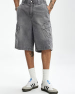 Washed casual overalls