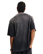 復古做舊印花短袖