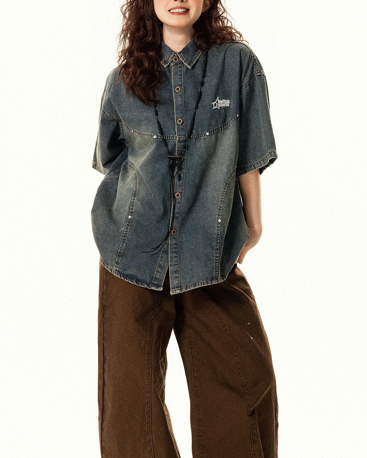 Loose short sleeve shirt