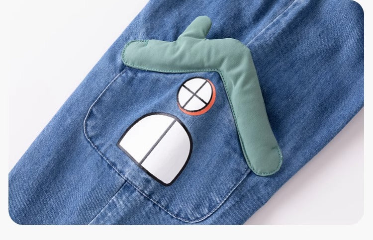 卡通立體牛仔褲