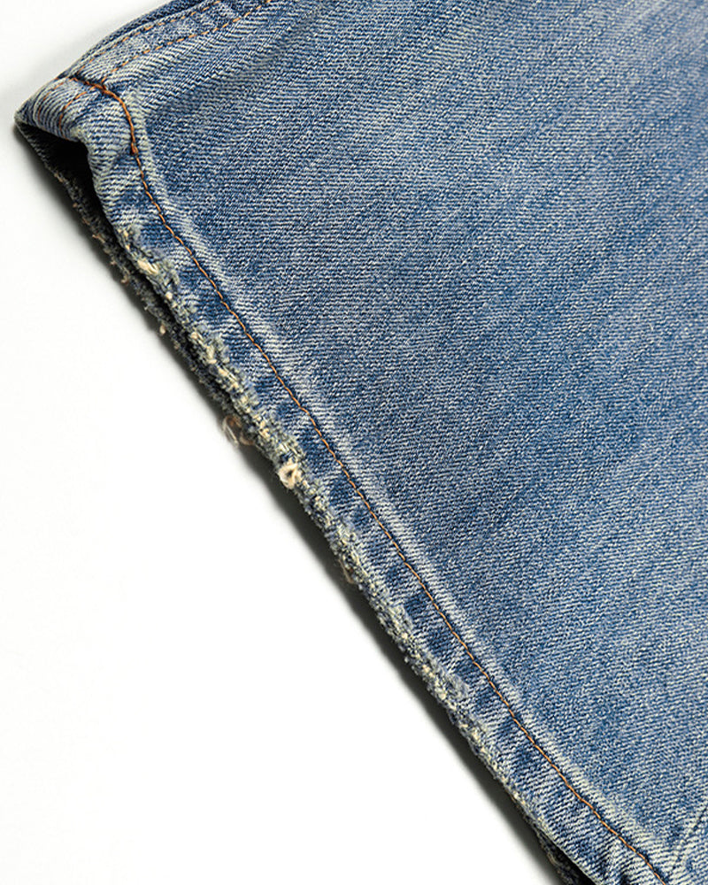 Retro washed denim jeans