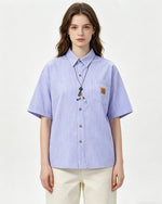striped short-sleeved shirt