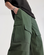 休閑口袋工裝褲