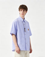 striped short-sleeved shirt