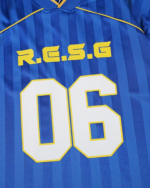 v領運動條紋短袖