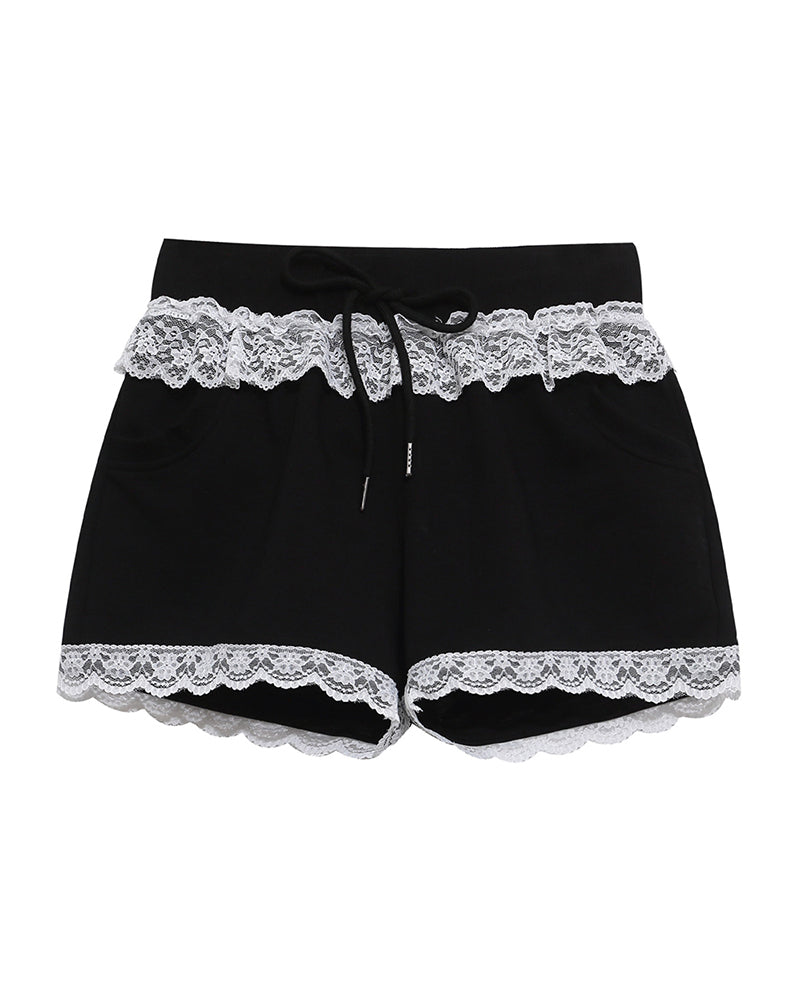 레이스 장식 반바지