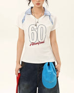 레트로 패치워크 반팔 (여성용)