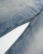 Retro washed denim jeans