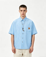 striped short-sleeved shirt
