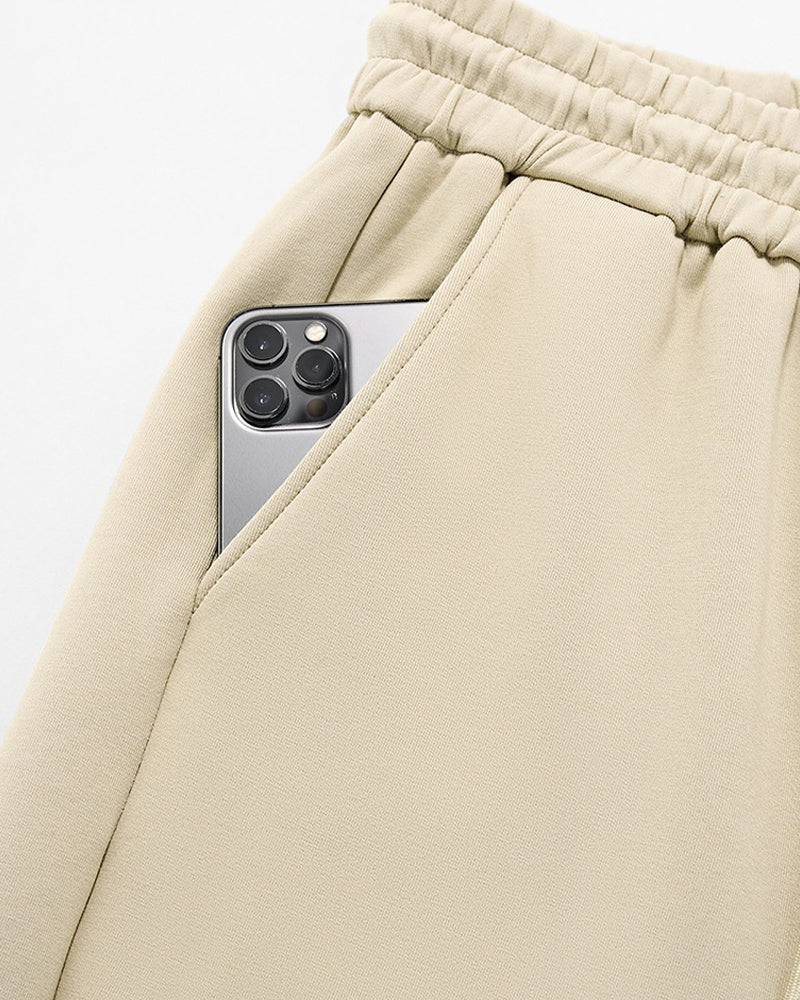 Solid color casual straight leg pants