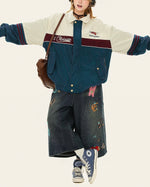 復古刺綉翻領百搭外套