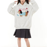 復古臘腸狗刺綉連帽衛衣