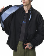 Casual stand-up collar plaid color-blocked baseball jacket