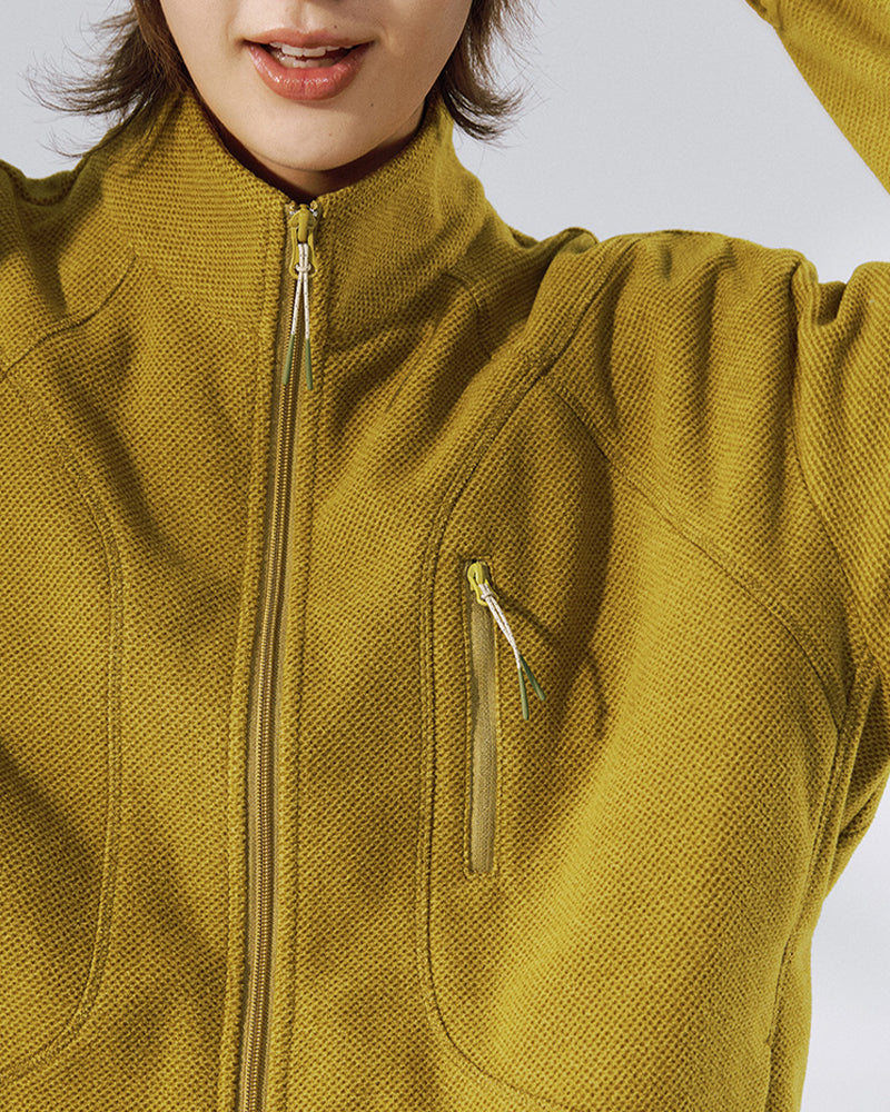 Stand Collar Zip-Up Sweatshirt Jacket