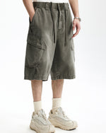 Washed casual overalls